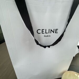 Celine Paris Black and White Shopping Bag